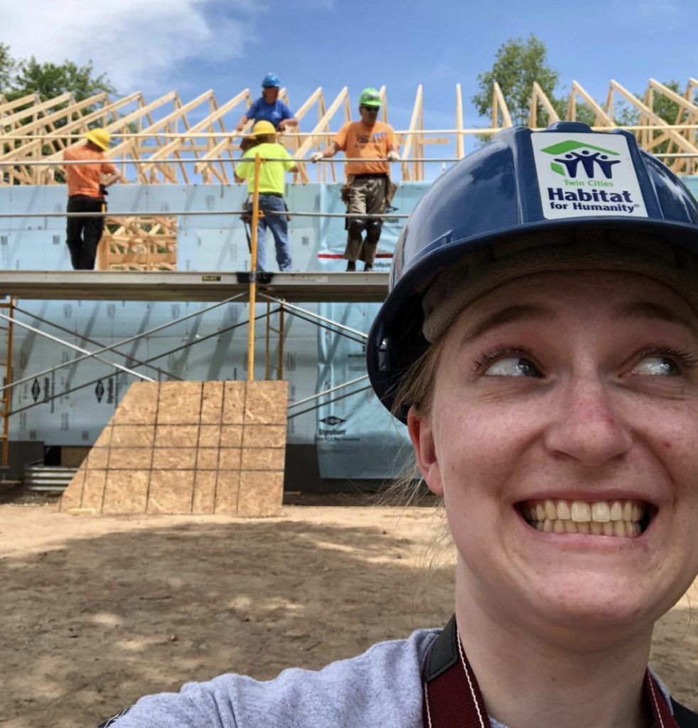 Christy on site with Habitat for Humanity