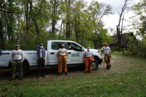 conservation corps and truck