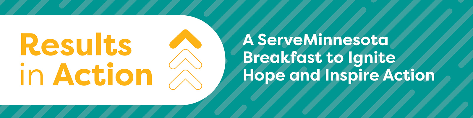 Results in Action, A ServeMinnesota Breakfast banner